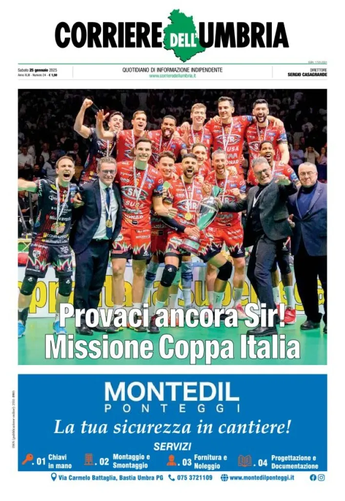 Prima-pagina-corriere umbria-del-2025-01-25